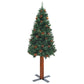 Kerstboom Met Led's En Kerstballen Smal 150 Cm Pvc Groen