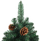 Kerstboom Met Led's En Kerstballen Smal 150 Cm Pvc Groen