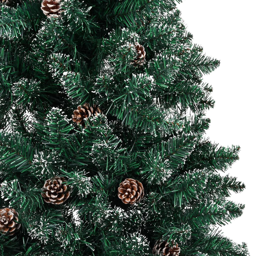 Kerstboom Met Led's En Kerstballen Smal 150 Cm Groen