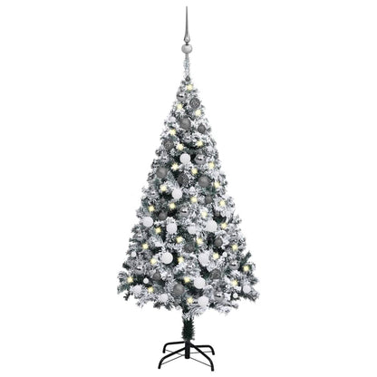 Kunstkerstboom Met Led's En Kerstballen 120 Cm Groen