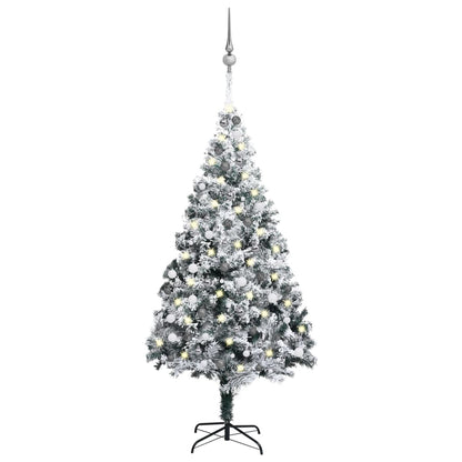 Kunstkerstboom Met Led's En Kerstballen 240 Cm Pvc Groen