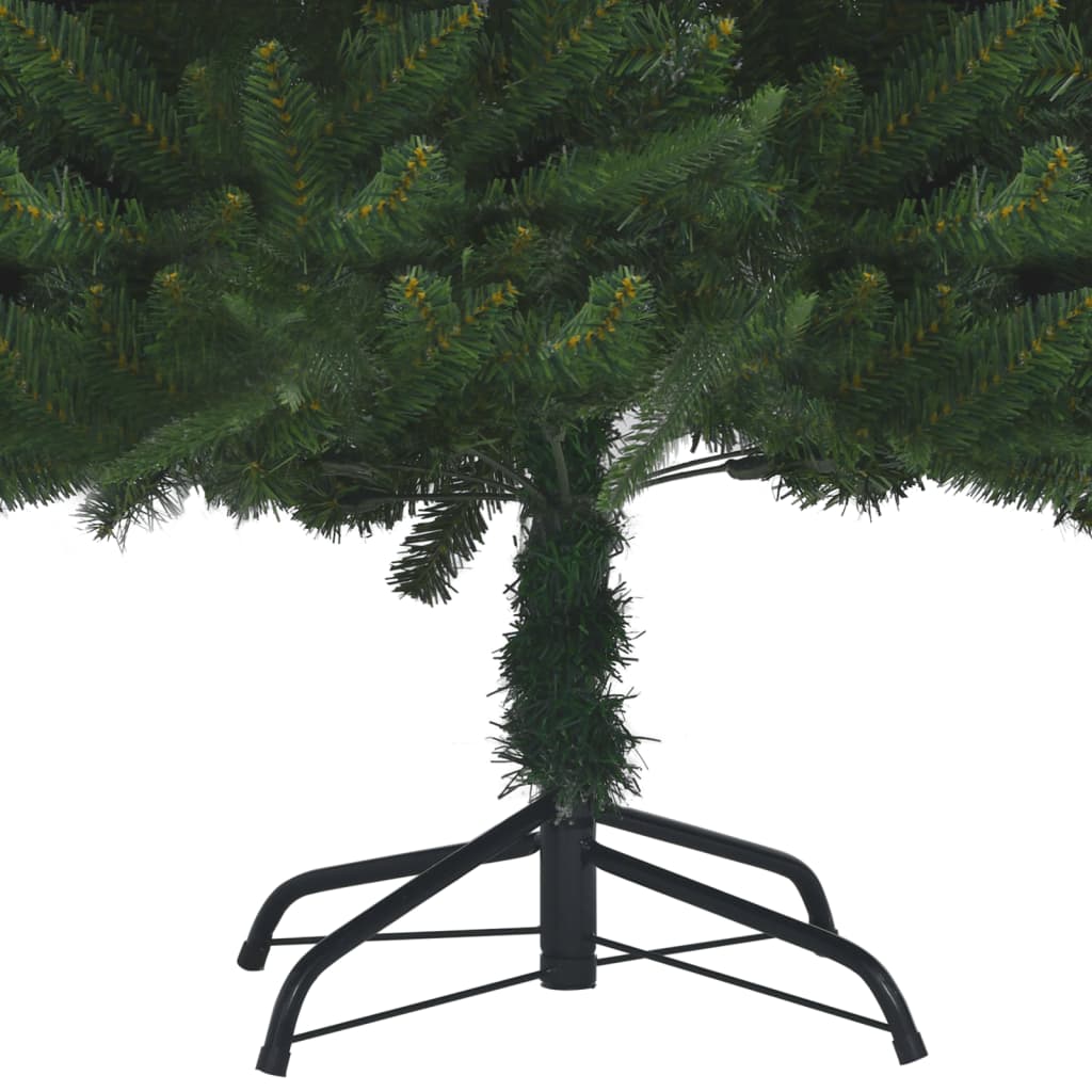Kunstkerstboom Met Led's En Kerstballen 210 Cm Pvc En Pe Groen