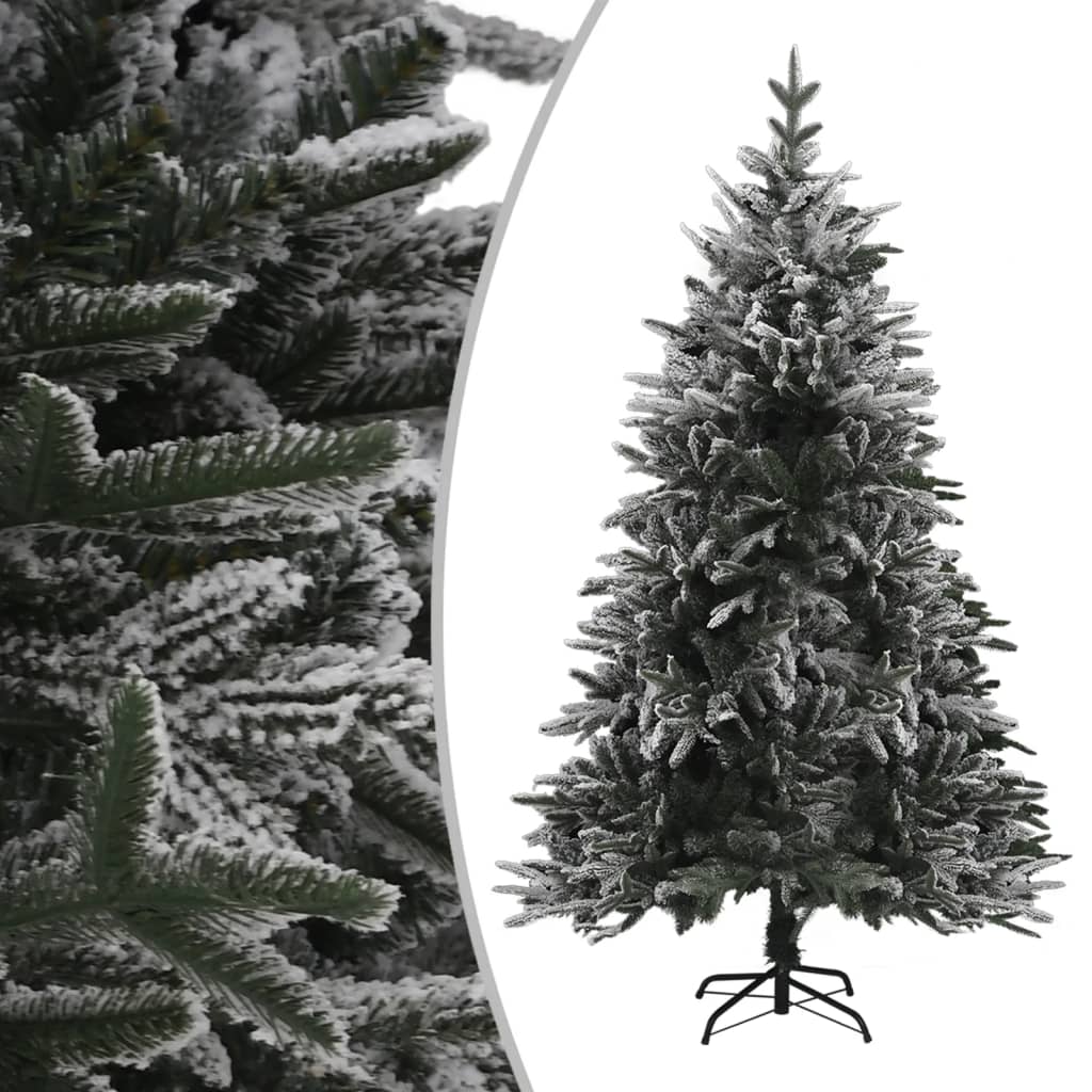 Kunstkerstboom Met Led's, Kerstballen En Sneeuw 120 Cm Pvc Pe