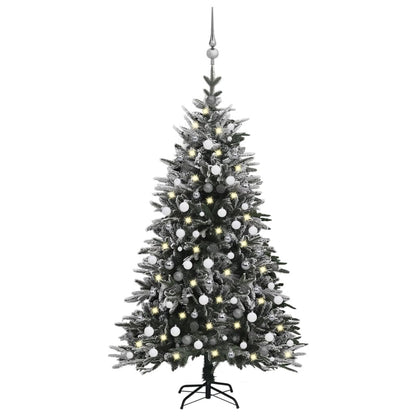 Kunstkerstboom Met Led's, Kerstballen En Sneeuw 210 Cm Pvc Pe