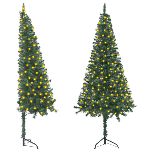 Kunstkerstboom Met Led's Hoek 150 Cm Pvc Groen