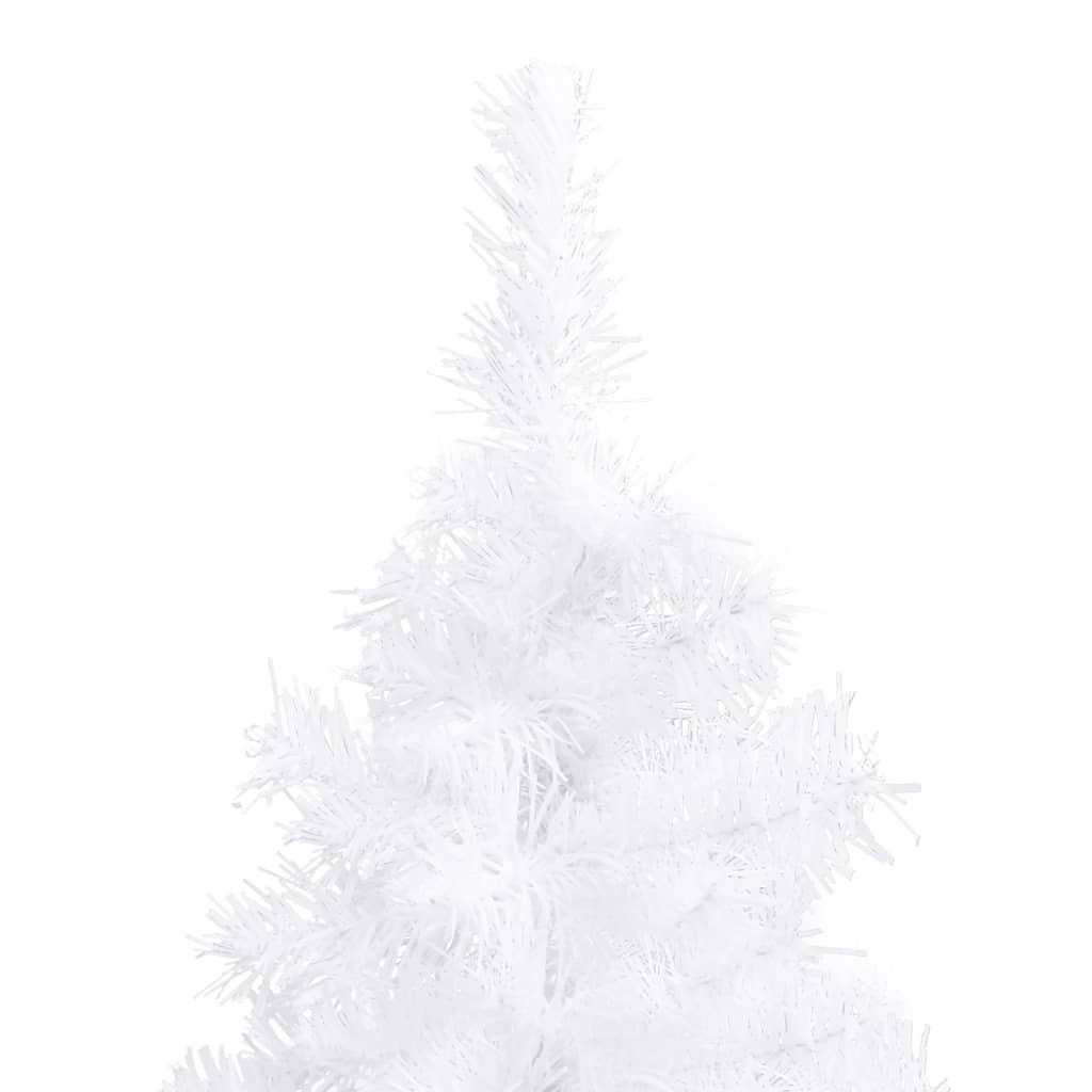 Kunstkerstboom Met Led's Hoek 120 Cm Pvc Wit