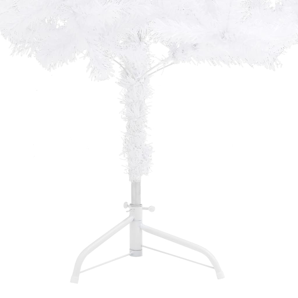 Kunstkerstboom Met Led's Hoek 150 Cm Pvc Wit