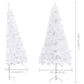 Kunstkerstboom Met Led's Hoek 180 Cm Pvc Wit