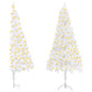 Kunstkerstboom Met Led's Hoek 210 Cm Pvc Wit