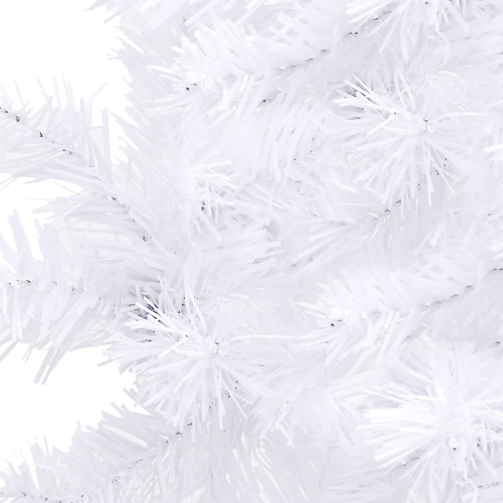 Kunstkerstboom Met Led's Hoek 210 Cm Pvc Wit