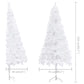 Kunstkerstboom Met Led's Hoek 210 Cm Pvc Wit