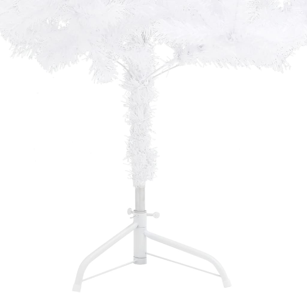Kunstkerstboom Met Led's Hoek 240 Cm Pvc Wit