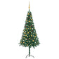 Kunstkerstboom Met Led's En Kerstballen Hoek 180 Cm Pvc Groen