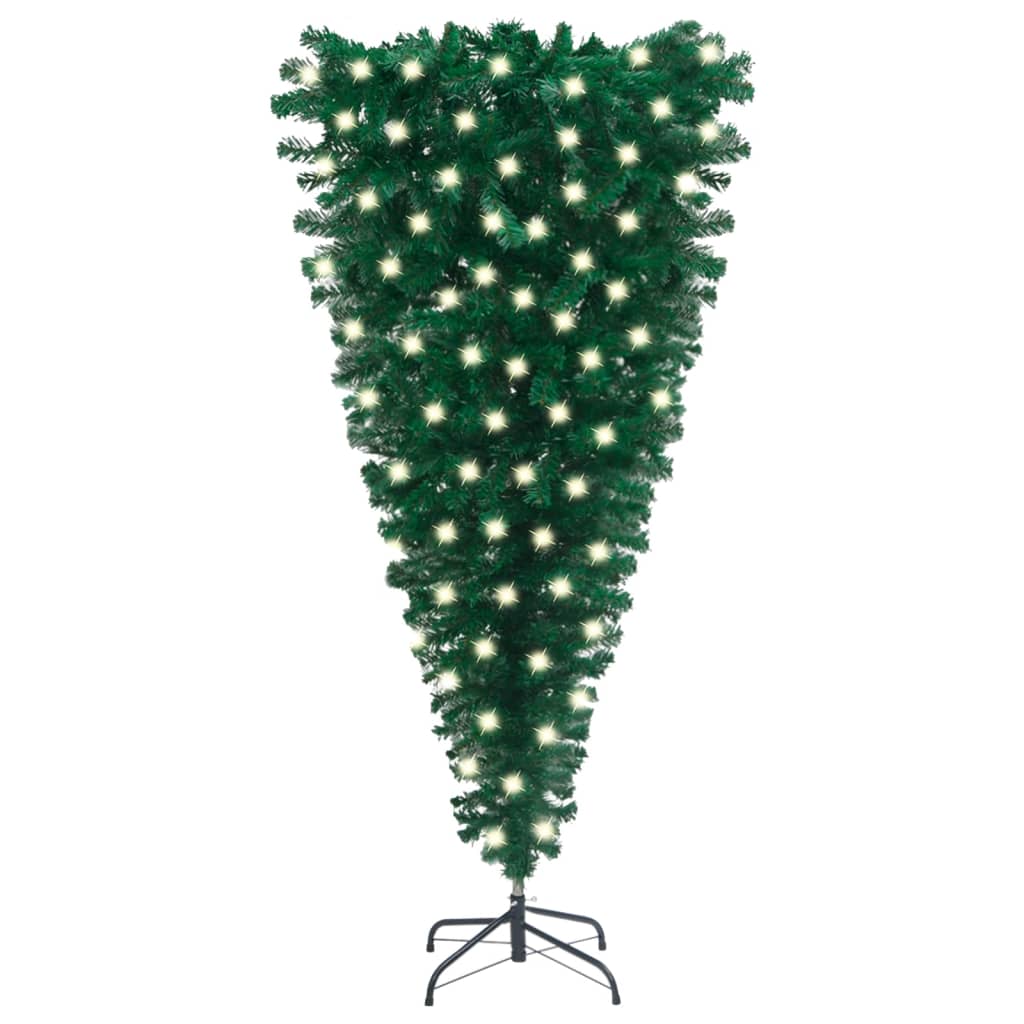 Kunstkerstboom Ondersteboven Met Led's 150 Cm Groen