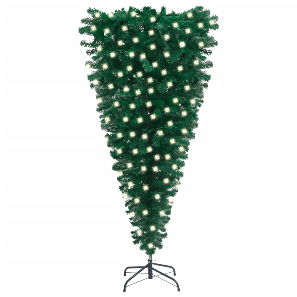 Kunstkerstboom Ondersteboven Met Led's 180 Cm Groen