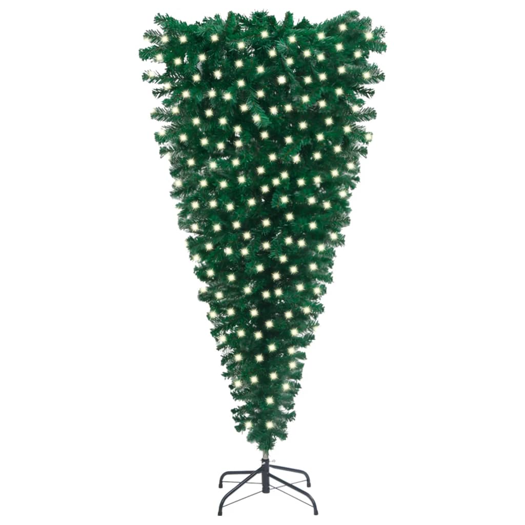 Kunstkerstboom Ondersteboven Met Led's 210 Cm Groen