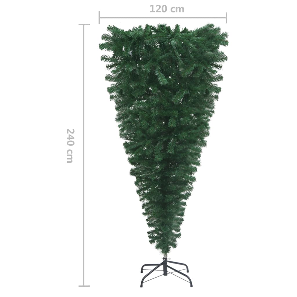 Kunstkerstboom Ondersteboven Met Led's 240 Cm Groen