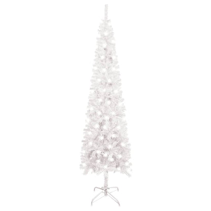 Kerstboom Met Led's Smal 120 Cm Wit