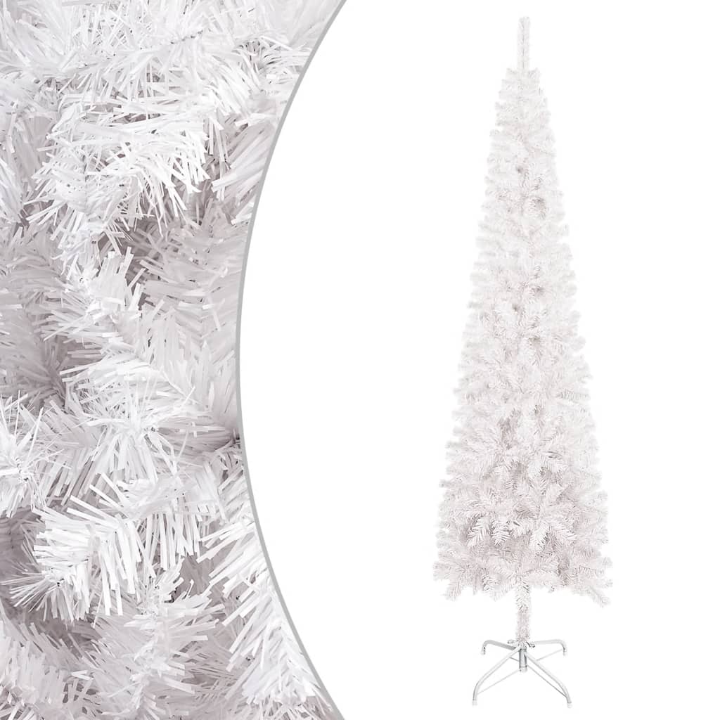Kerstboom Met Led's Smal 120 Cm Wit