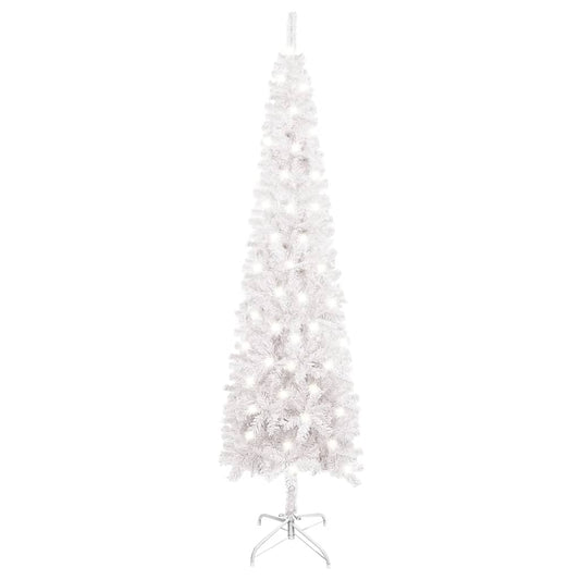 Kerstboom Met Led's Smal 150 Cm Wit