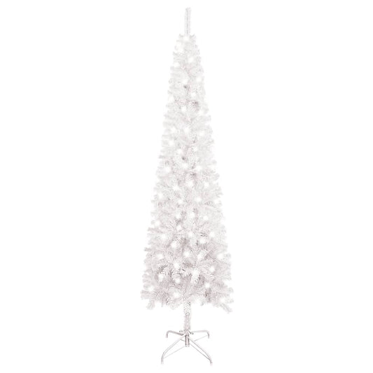 Kerstboom Met Led's Smal 180 Cm Wit