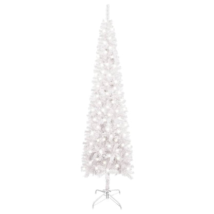 Kerstboom Met Led's Smal 240 Cm Wit