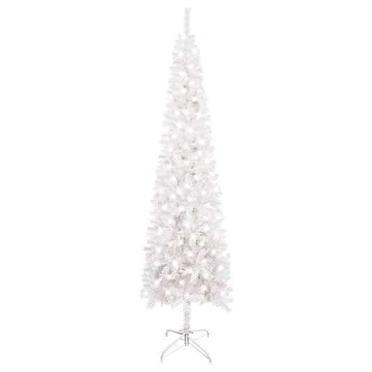 Kerstboom Met Led's Smal 240 Cm Wit