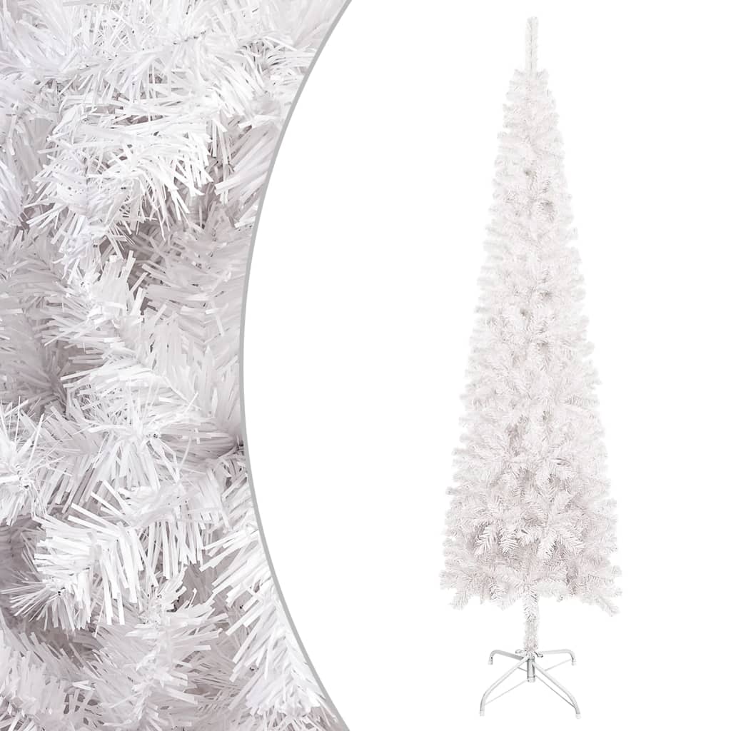 Kerstboom Met Led's Smal 240 Cm Wit