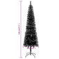Kerstboom Met Led's Smal 120 Cm Zwart