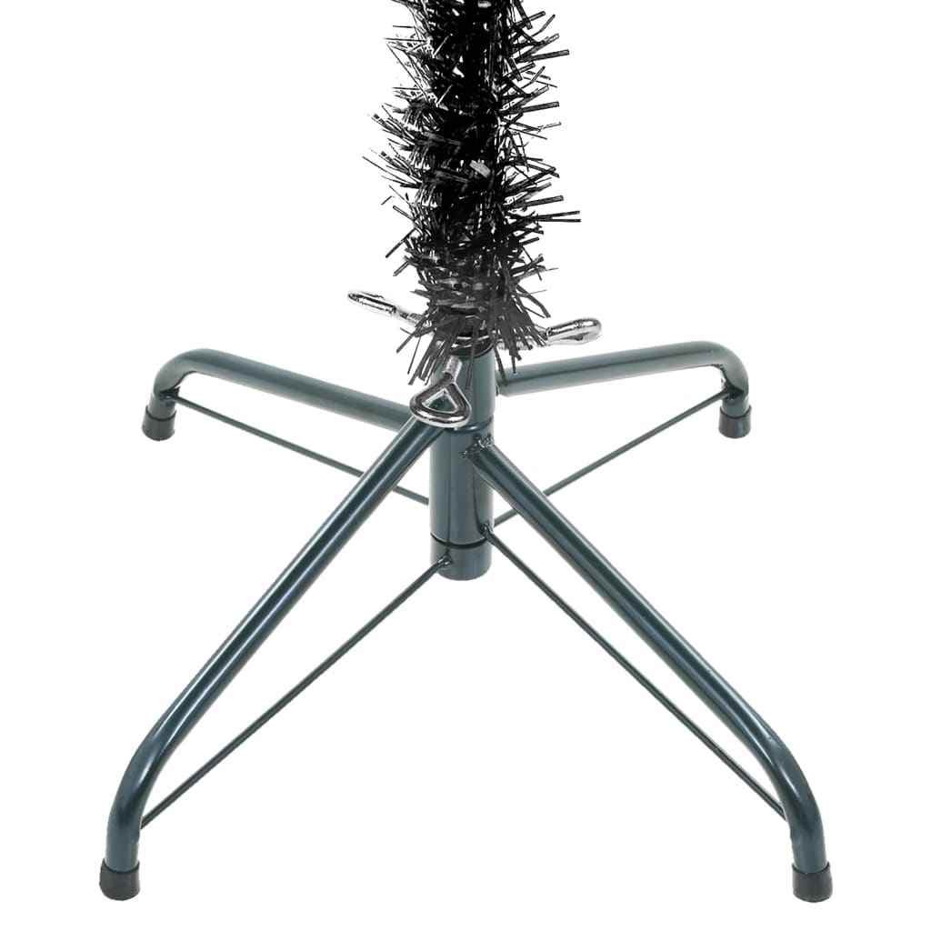 Kerstboom Met Led's Smal 150 Cm Zwart