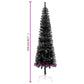 Kerstboom Met Led's Smal 210 Cm Zwart