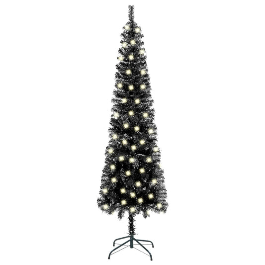 Kerstboom Met Led's Smal 240 Cm Zwart