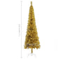 Kerstboom Met Led's Smal 210 Cm Goudkleurig