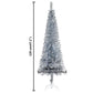Kerstboom Met Led's Smal 120 Cm Zilverkleurig