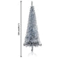 Kerstboom Met Led's Smal 150 Cm Zilverkleurig