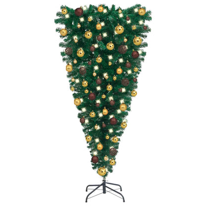 Kunstkerstboom Omgekeerd Met Led's En Kerstballen 150 Cm