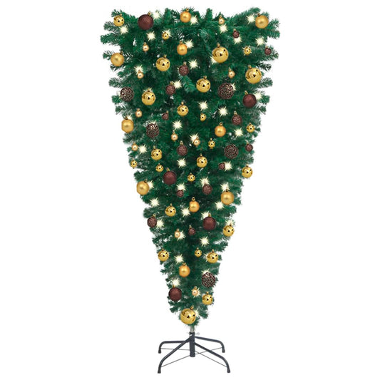 Kunstkerstboom Omgekeerd Met Led's En Kerstballen 150 Cm