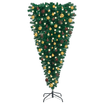 Kunstkerstboom Omgekeerd Met Led's En Kerstballen 240 Cm
