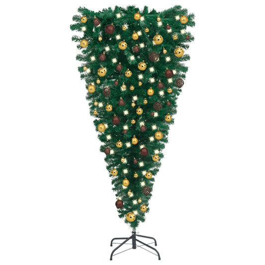 Kunstkerstboom Omgekeerd Met Led's En Kerstballen 240 Cm