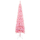 Kerstboom Met Led's En Kerstballen Smal 240 Cm Roze