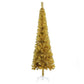 Kerstboom Met Led's En Kerstballen Smal 180 Cm Goudkleurig