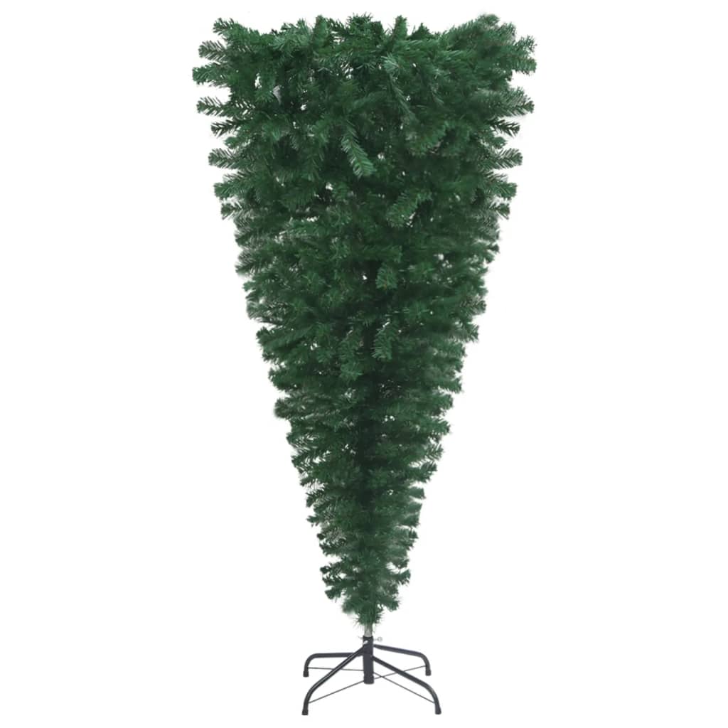 Kunstkerstboom Ondersteboven Met Led's En Kerstballen 120 Cm