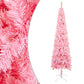 Kerstboom Met Led's En Kerstballen Smal 240 Cm Roze