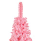 Kerstboom Met Led's En Kerstballen Smal 240 Cm Roze