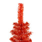 Kerstboom Met Led's En Kerstballen Smal 210 Cm Rood