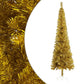 Kerstboom Met Led's En Kerstballen Smal 120 Cm Goudkleurig