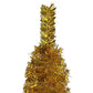 Kerstboom Met Led's En Kerstballen Smal 120 Cm Goudkleurig