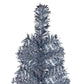 Kerstboom Met Led's En Kerstballen Smal 210 Cm Zilverkleurig