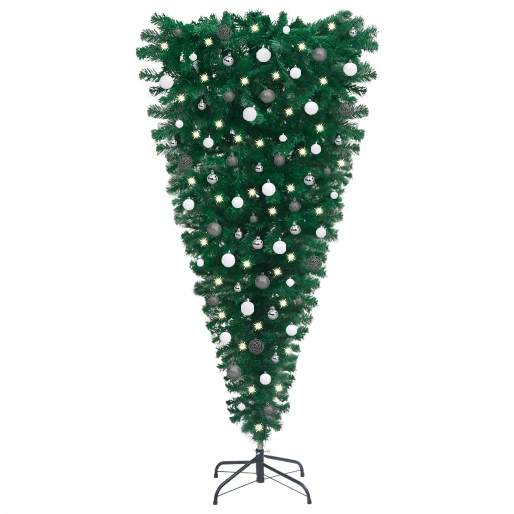 Kunstkerstboom Omgekeerd Met Led's En Kerstballen 150 Cm
