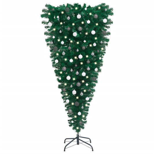 Kunstkerstboom Omgekeerd Met Led's En Kerstballen 150 Cm